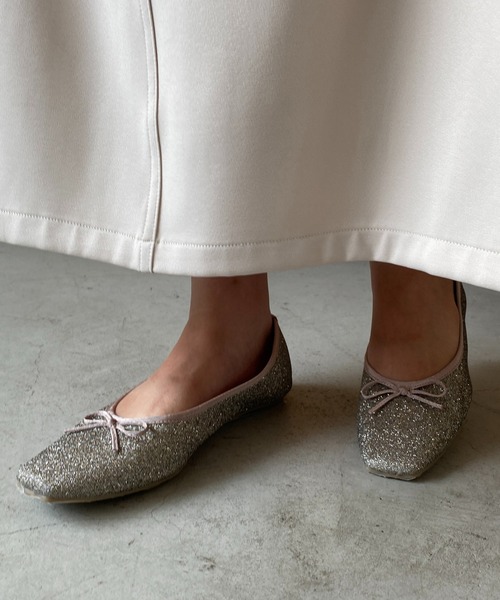 EVOL(イーボル)の「EVOL/ラメバレエシューズ(パンプス・レディース・ゴールド/シルバー・23.5cm/22.5cm/24.5cm)」の7枚目の写真