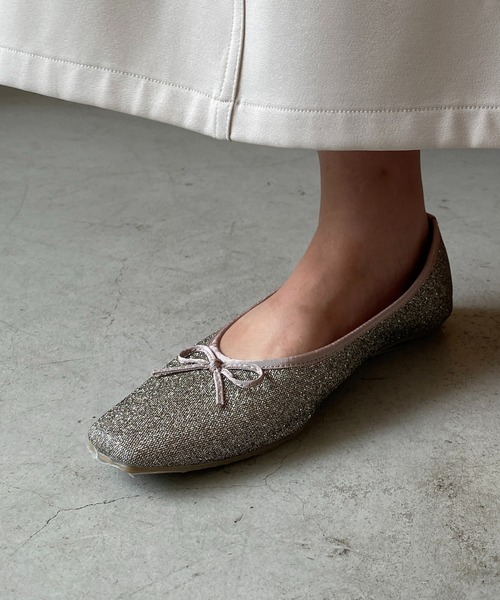 EVOL(イーボル)の「EVOL/ラメバレエシューズ(パンプス・レディース・ゴールド/シルバー・23.5cm/22.5cm/24.5cm)」の8枚目の写真