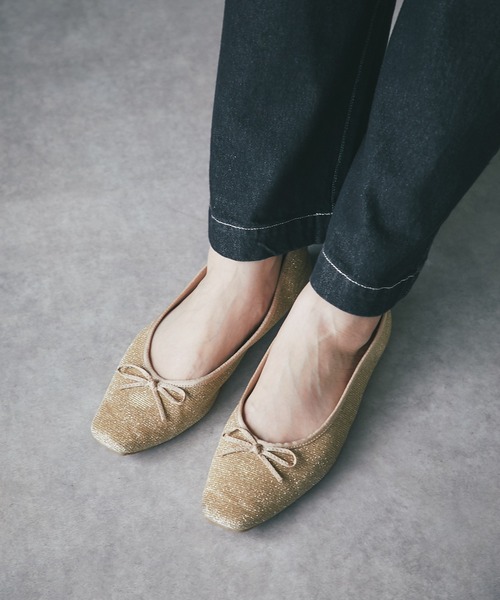 EVOL(イーボル)の「EVOL/ラメバレエシューズ(パンプス・レディース・ゴールド/シルバー・23.5cm/22.5cm/24.5cm)」の14枚目の写真