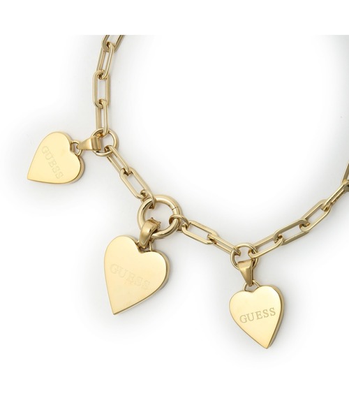Guess（ゲス）の「LOVE ME TENDER Triple Heart Paperlink Bracelet（ブレスレット・レディース・ホワイト・SMALL）」の4枚目の写真