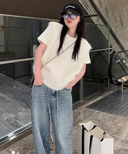 SEN TOKYO（セントーキョー）の「ルーズVネックセーターベスト（ベスト・レディース・ブラック/ホワイト/グレー・FREE）」の21枚目の写真