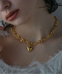 【WEB限定】【Keyon/キーオン】ボリュームハートネックレス / plump heart chain necklace