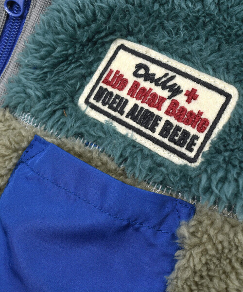 Noeil aime BeBe（ノイユエイムベベ）の「ボア配色切り替えベスト(90~130cm)（ベスト・キッズ・ベージュ系その他/グリーン系その他・110cm/90cm/100cm/120cm/130cm）」の13枚目の写真