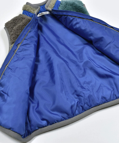 Noeil aime BeBe（ノイユエイムベベ）の「ボア配色切り替えベスト(90~130cm)（ベスト・キッズ・ベージュ系その他/グリーン系その他・110cm/90cm/100cm/120cm/130cm）」の16枚目の写真