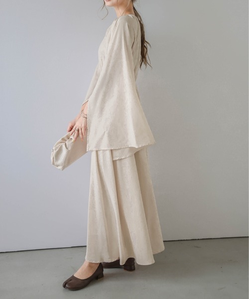 AMELY（エミリー）の「フレアスリーブワンピース（ワンピース・レディース・ベージュ系その他/ブラック/ブラウン・L/M）」の16枚目の写真