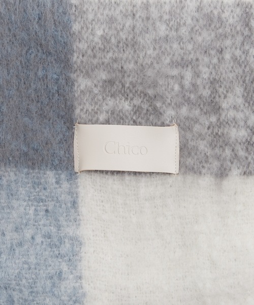 Chico(チコ)の「ブロックチェックストール(マフラー・レディース・チャコールグレー/ブルー/アイボリー・FREE)」の9枚目の写真