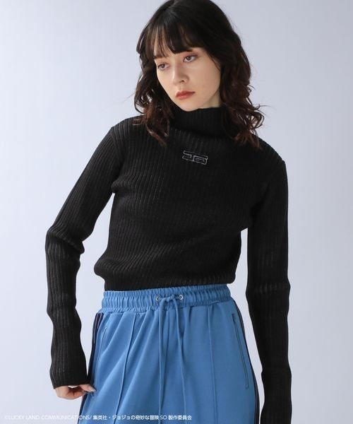 JEANASIS（ジーナシス）の「【アニメ『ジョジョの奇妙な冒険 ストーンオーシャン』×JEANASIS】タイトリブニット/985168（ニット/セーター・レディース・ブラック/イエロー系その他/ブルー系その他・FREE）」の7枚目の写真