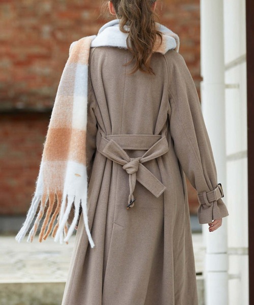 archives(アルシーヴ)の「チェックストール(ストール/ショール・レディース・オレンジ/ベージュ/グレー/グリーン・FREE)」の10枚目の写真