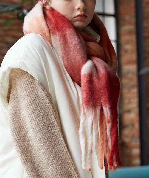 archives(アルシーヴ)の「チェックストール(ストール/ショール・レディース・オレンジ/ベージュ/グレー/グリーン・FREE)」の20枚目の写真