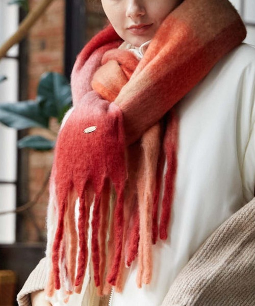 archives(アルシーヴ)の「チェックストール(ストール/ショール・レディース・オレンジ/ベージュ/グレー/グリーン・FREE)」の19枚目の写真