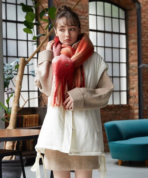 archives(アルシーヴ)の「チェックストール(ストール/ショール・レディース・オレンジ/ベージュ/グレー/グリーン・FREE)」の21枚目の写真