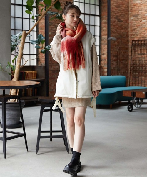 archives(アルシーヴ)の「チェックストール(ストール/ショール・レディース・オレンジ/ベージュ/グレー/グリーン・FREE)」の22枚目の写真