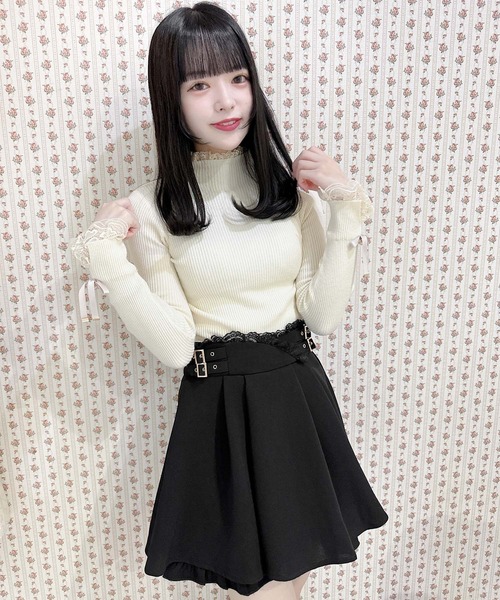 ROJITA（ロジータ）の「袖リボンハイネックリブニット（ニット