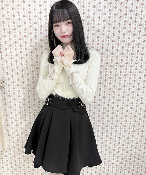 ROJITA（ロジータ）の「袖リボンハイネックリブニット（ニット