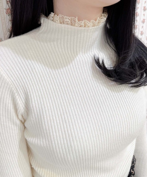 ROJITA（ロジータ）の「袖リボンハイネックリブニット（ニット