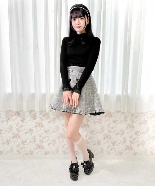 ROJITA（ロジータ）の「袖リボンハイネックリブニット（ニット