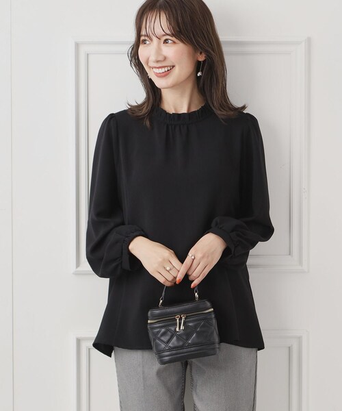 couture brooch（クチュールブローチ）の「◆ツイルベネフレアチュニック（シャツ/ブラウス・レディース・アイボリー/キャメル/ブラック・38/42）」の3枚目の写真