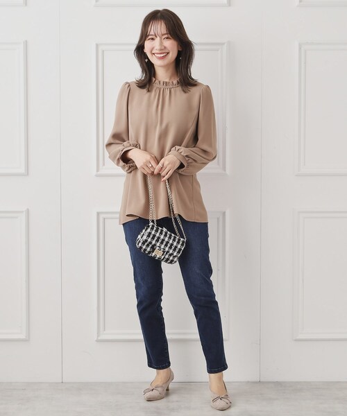 couture brooch（クチュールブローチ）の「◆ツイルベネフレアチュニック（シャツ/ブラウス・レディース・アイボリー/キャメル/ブラック・38/42）」の9枚目の写真