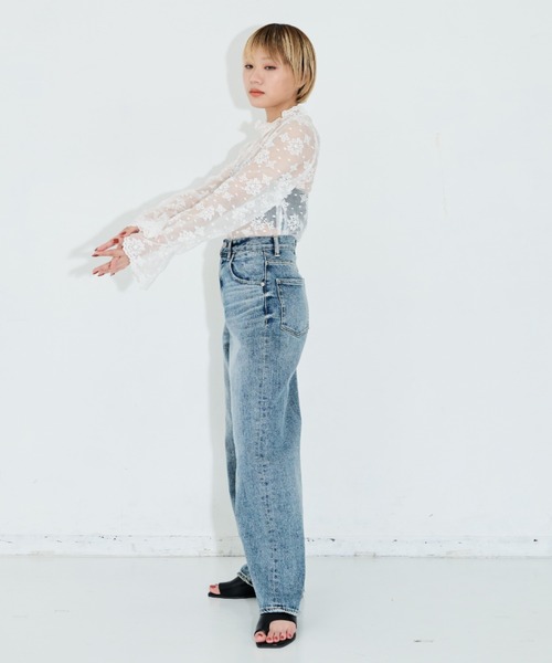 MERLOT(メルロー)の「レースハイネックブラウス(シャツ/ブラウス・レディース・ナチュラル/ホワイト・FREE)」の15枚目の写真