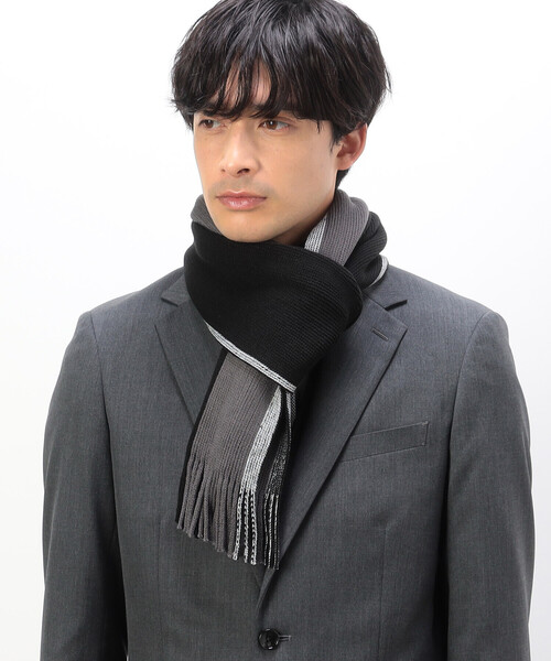 COMME CA ISM（コムサイズム）の「ラッセル ストライプ マフラー