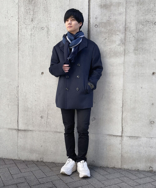 COMME CA ISM（コムサイズム）の「ラッセル ストライプ マフラー（マフラー・メンズ・ネイビー/ブラック/ブラックミックス・FREE）」の16枚目の写真