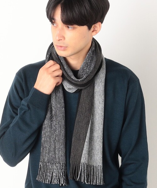 COMME CA ISM（コムサイズム）の「ラッセル ストライプ マフラー