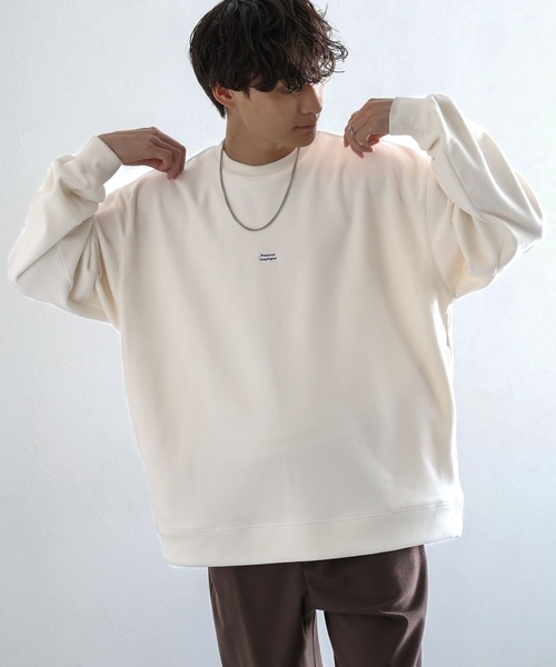 RAGEBLUE（レイジブルー）の「プチ刺繍/マイクロシャギークルーネック