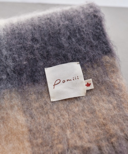 pomiii（ポミー）の「チェックマフラー（マフラー・レディース・ブラウン/グレー・FREE）」の14枚目の写真