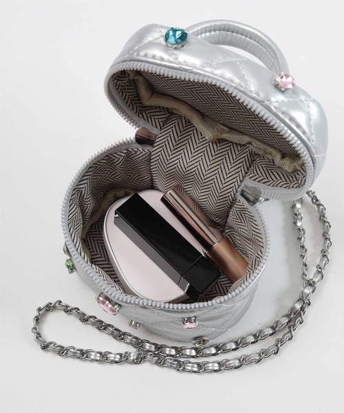 miette（ミエット）の「ビジューバニティバッグ（ショルダーバッグ・レディース・ホワイト/ブラック/シルバー・FREE）」の13枚目の写真