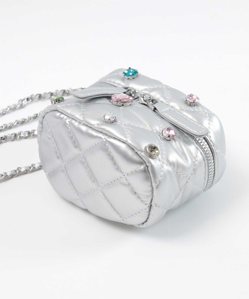 miette（ミエット）の「ビジューバニティバッグ（ショルダーバッグ・レディース・ホワイト/ブラック/シルバー・FREE）」の16枚目の写真