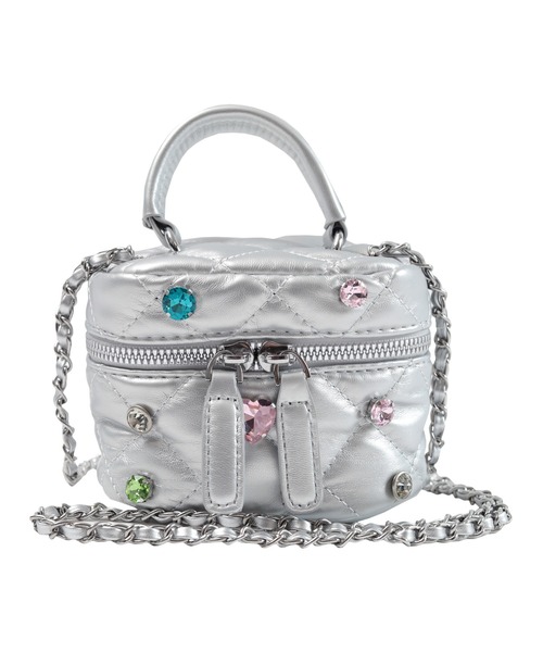 miette（ミエット）の「ビジューバニティバッグ（ショルダーバッグ・レディース・ホワイト/ブラック/シルバー・FREE）」の19枚目の写真