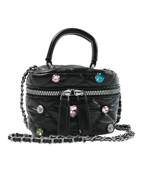 miette（ミエット）の「ビジューバニティバッグ（ショルダーバッグ・レディース・ホワイト/ブラック/シルバー・FREE）」の18枚目の写真