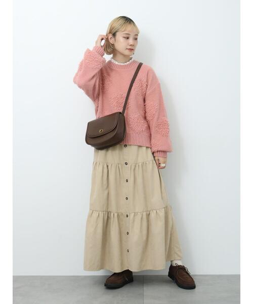 ehka sopo（エヘカソポ）の「◎モフモフ水玉ニット（ニット/セーター・レディース・ブルー/キナリ/ピンク・F）」の11枚目の写真