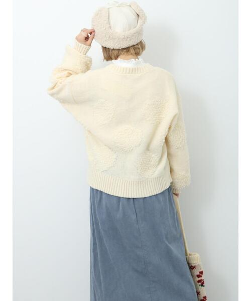 ehka sopo（エヘカソポ）の「◎モフモフ水玉ニット（ニット/セーター・レディース・ブルー/キナリ/ピンク・F）」の19枚目の写真