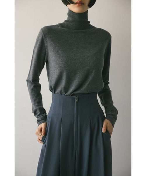 STYLEMIXER(スタイルミキサー)の「ウォッシャブルハイネックニット(ニット/セーター・レディース・ホワイト/バーガンディー/グリーン/グレー・FREE)」の3枚目の写真