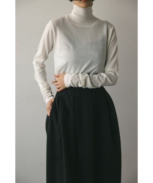 STYLEMIXER(スタイルミキサー)の「ウォッシャブルハイネックニット(ニット/セーター・レディース・ホワイト/バーガンディー/グリーン/グレー・FREE)」の2枚目の写真