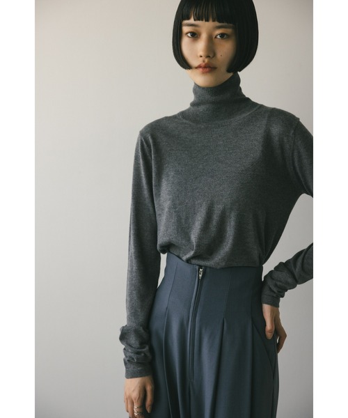 STYLEMIXER(スタイルミキサー)の「ウォッシャブルハイネックニット(ニット/セーター・レディース・ホワイト/バーガンディー/グリーン/グレー・FREE)」の9枚目の写真