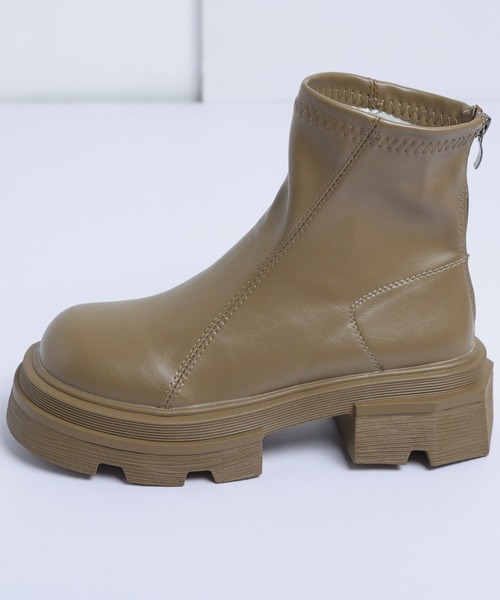 AMELY（エミリー）の「厚底ショートブーツ（ブーツ・レディース・ブラック/ブラウン/ダークブラウン・38/35/39/40/36/37）」の15枚目の写真