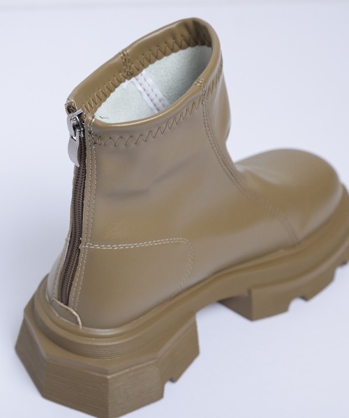 AMELY（エミリー）の「厚底ショートブーツ（ブーツ・レディース・ブラック/ブラウン/ダークブラウン・38/35/39/40/36/37）」の14枚目の写真