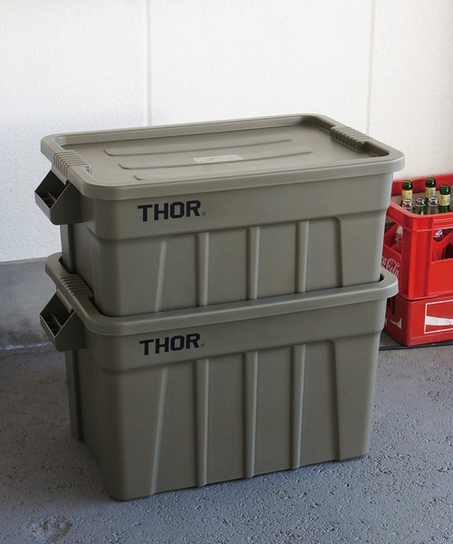 HIGHTIDE（ハイタイド）の「THOR LARGE TOTES DC ソー ラージトート ディーシー 53L 収納ボックス 蓋付き コンテナー（収納グッズ・メンズ・オレンジ/ベージュ/ライトグレー/ブラック/オリーブ・FREE）」の4枚目の写真