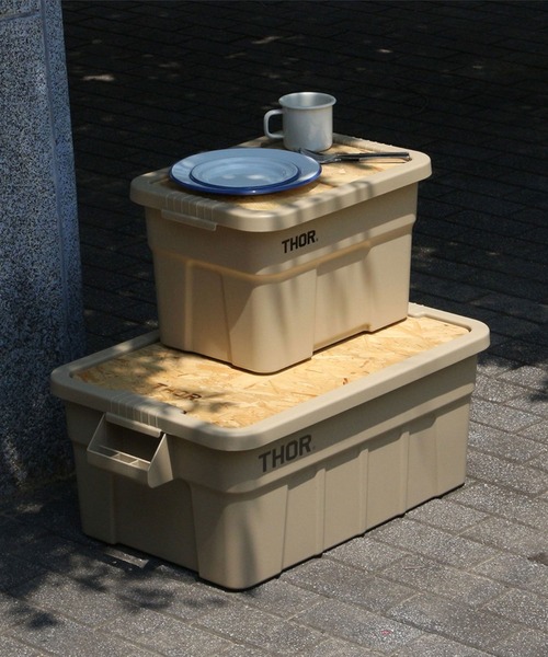 HIGHTIDE（ハイタイド）の「THOR LARGE TOTES DC ソー ラージトート ディーシー 53L 収納ボックス 蓋付き コンテナー（収納グッズ・メンズ・オレンジ/ベージュ/ライトグレー/ブラック/オリーブ・FREE）」の15枚目の写真