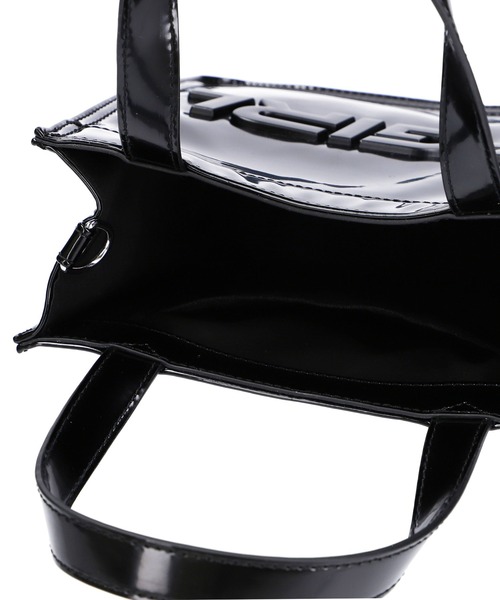 X-girl（エックスガール）の「FAUX LEATHER 2WAY MINI TOTE BAG