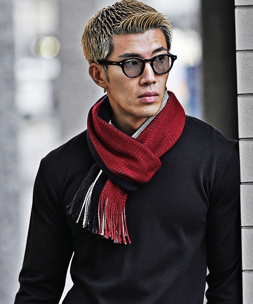 pooh_＊さま専用【新品未使用】　aa. リバーシブルマフラー 赤・緑チェック 89weich-001-s1.jpg