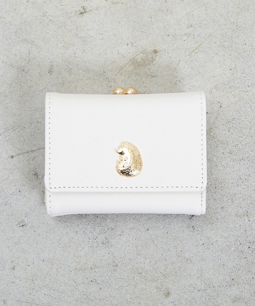 SUNNY SIDE:お座りハリちゃん ハリネズミ がま口 三つ折財布