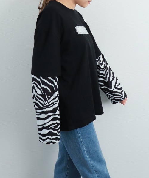 NEIRAMI 売れ筋商品|||ネイラミ Tシャツ トップス レディース Tops Black miniministore Tシャツ レディース トップス 重ね着風