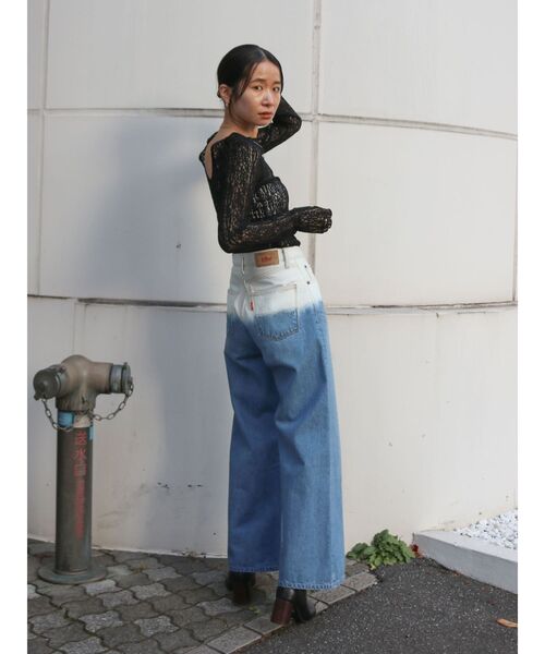 Ungrid（アングリッド）の「バックオープンレースロングスリーブTee（Tシャツ/カットソー・レディース・オフホワイト/ピンク/ブラック・FREE）」の10枚目の写真