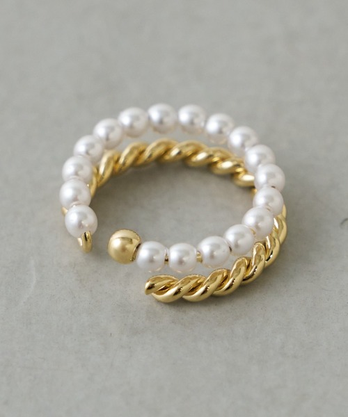 BIRTHDAY BAR（バースデイバー）の「Mini Ball Cross Ring（リング・レディース・ホワイト・フリー）」の3枚目の写真