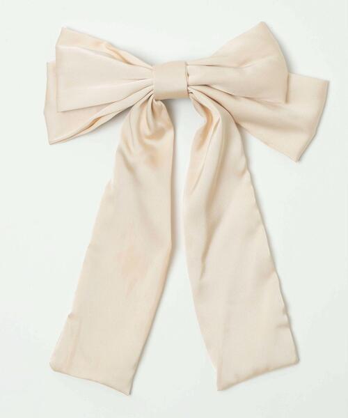 WEGO（ウィゴー）の「WEGO/BIGダブルリボンバレッタ（バレッタ/ヘアクリップ・レディース・ブラック/オフホワイト・FREE）」の5枚目の写真