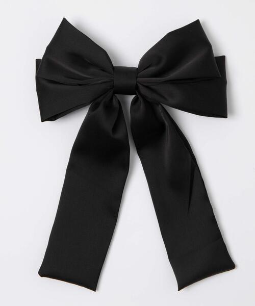 WEGO（ウィゴー）の「WEGO/BIGダブルリボンバレッタ（バレッタ/ヘアクリップ・レディース・ブラック/オフホワイト・FREE）」の6枚目の写真