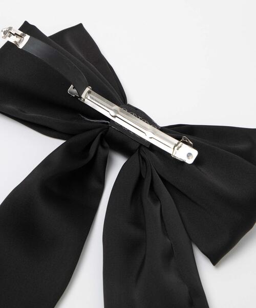 WEGO（ウィゴー）の「WEGO/BIGダブルリボンバレッタ（バレッタ/ヘアクリップ・レディース・ブラック/オフホワイト・FREE）」の7枚目の写真